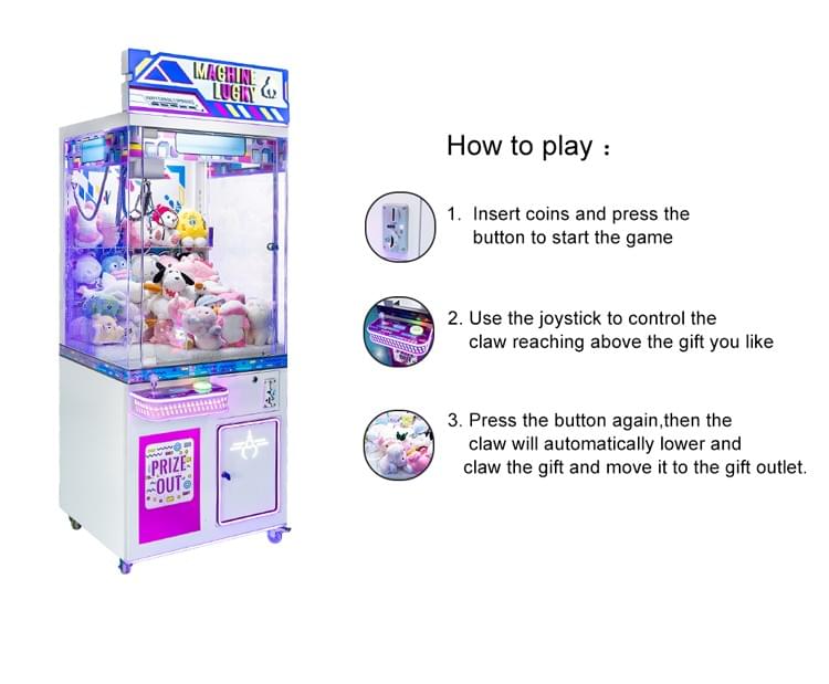 Shopping Mall Coin Operated Plush Toy Claw Machine