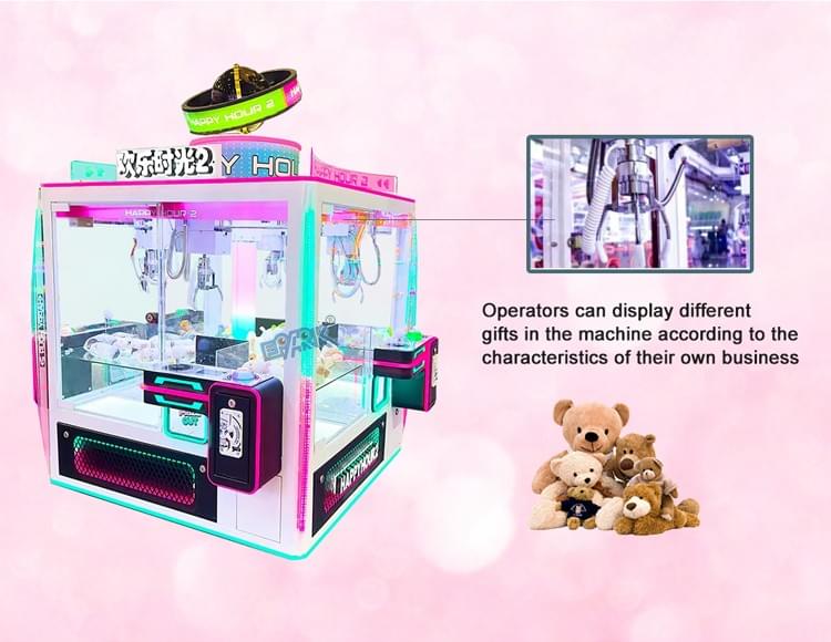 4 Player Claw Machine Prize Game for Arcade and Shopping Mall
