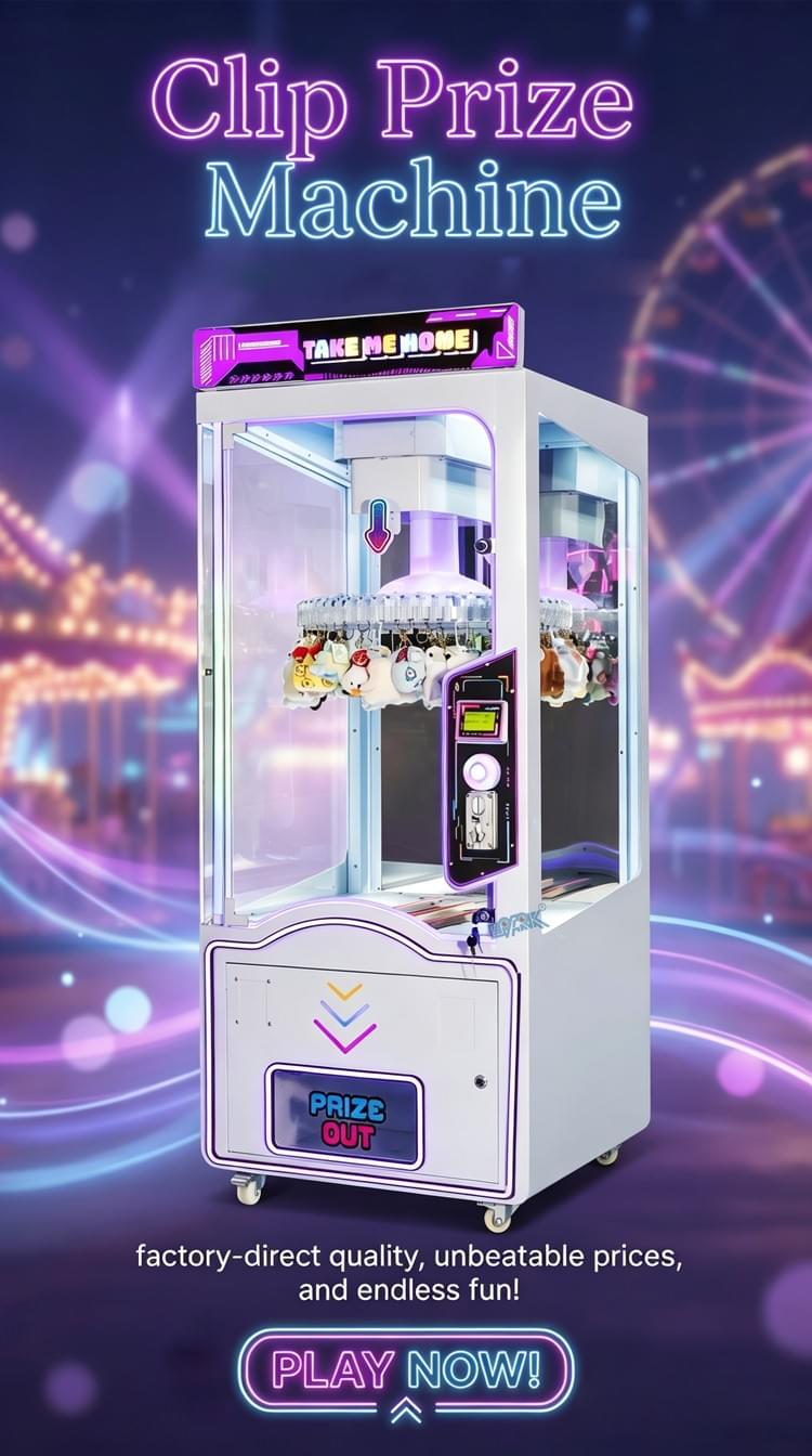 Clip Prize Machine for Arcade Gift Game and Shopping Mall
