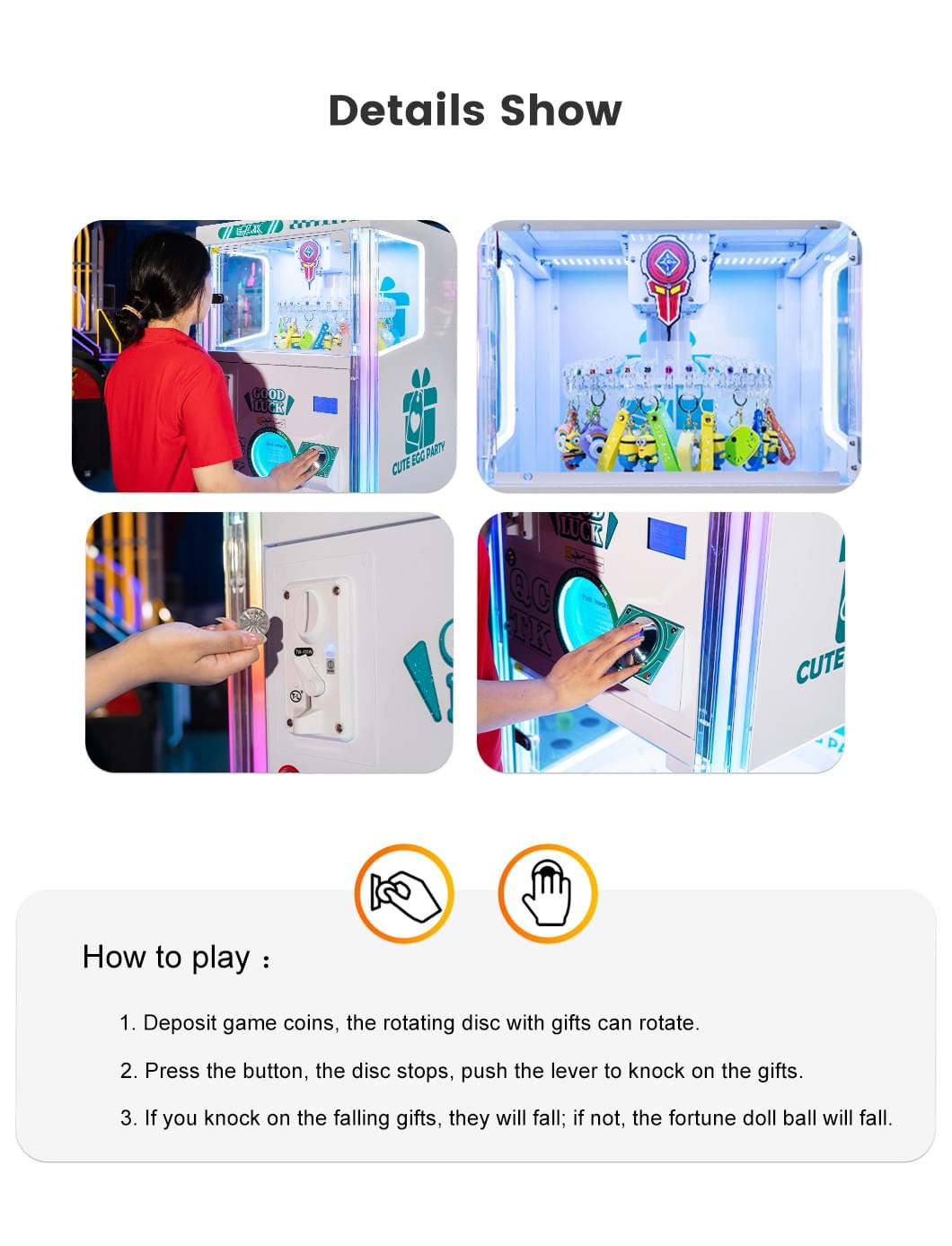 Cute Egg Prize Game Machine for Arcade and Shopping Mall