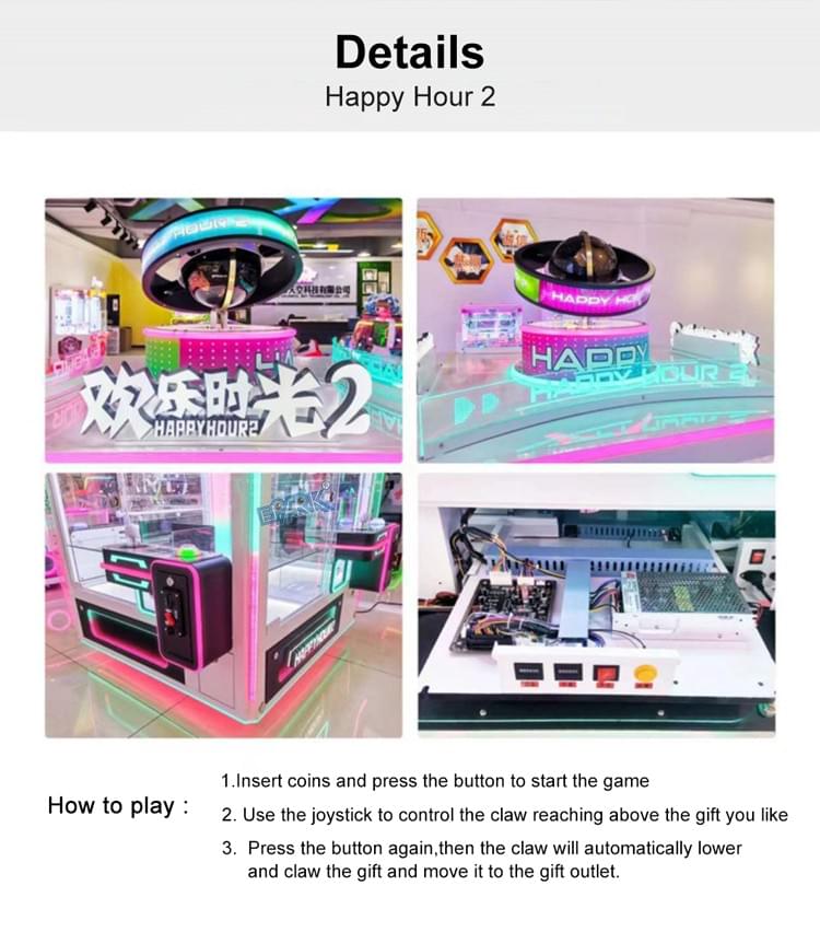 4 Player Claw Machine Prize Game for Arcade and Shopping Mall