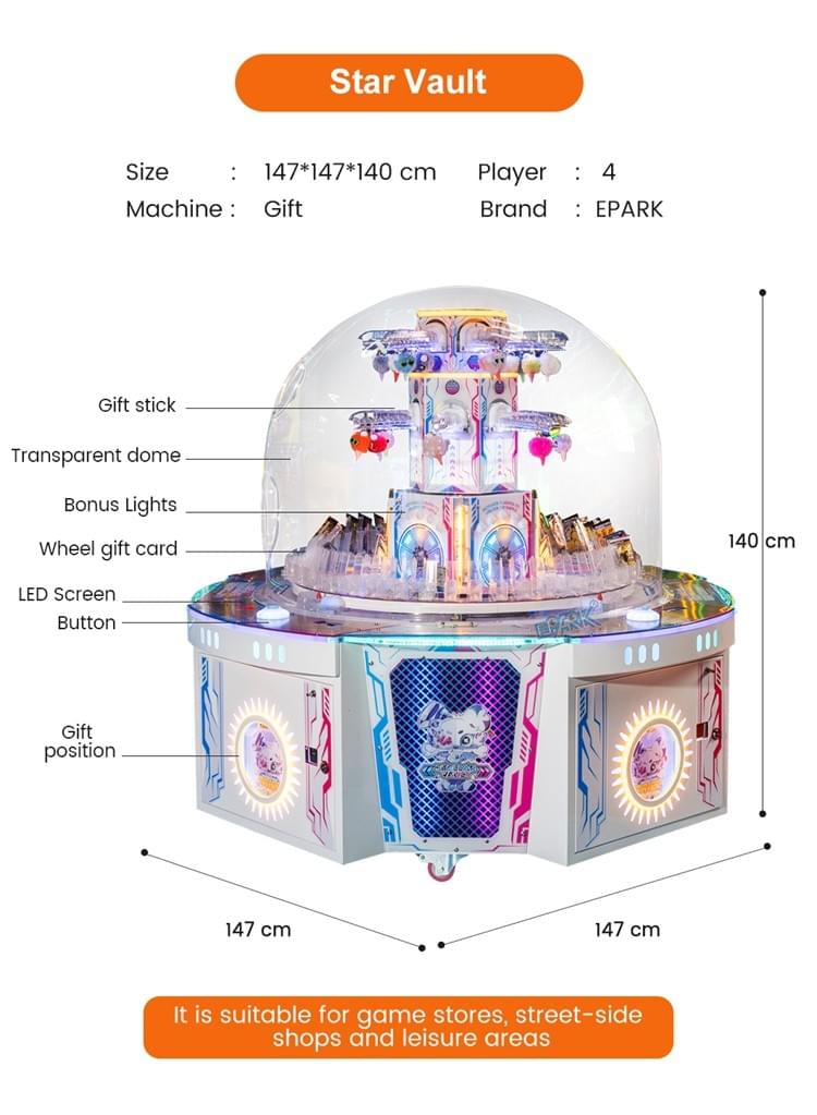 Multi Player Gift Prize Game Machine for Arcade and Game Center Product Parameters