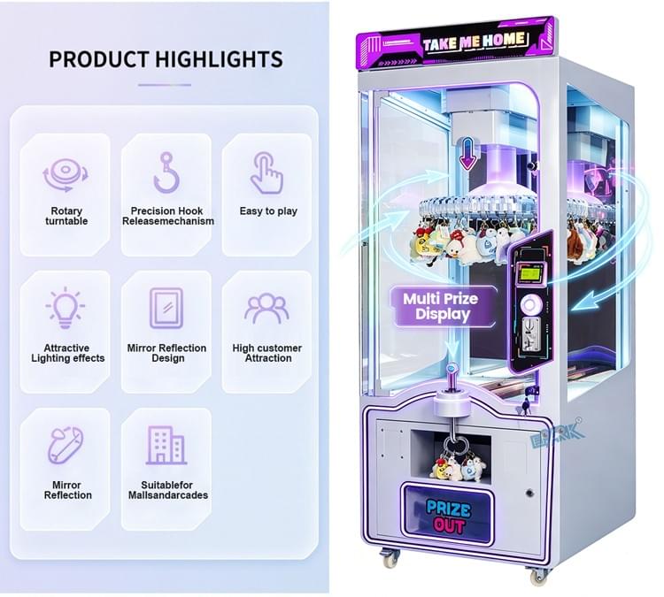 Clip Prize Machine for Arcade Gift Game and Shopping Mall