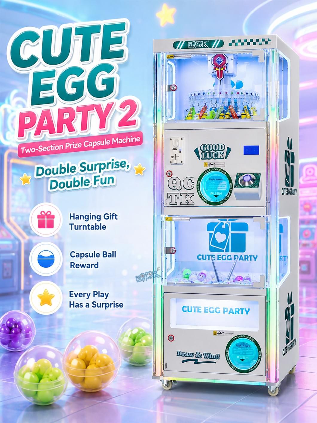 Cute Egg Prize Game Machine for Arcade and Shopping Mall