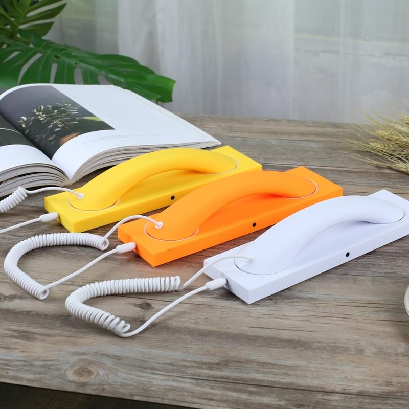 Desktop base-mounted retro phone handset for office and commercial communication applications Desktop base-mounted retro phone handset for office and commercial communication applications