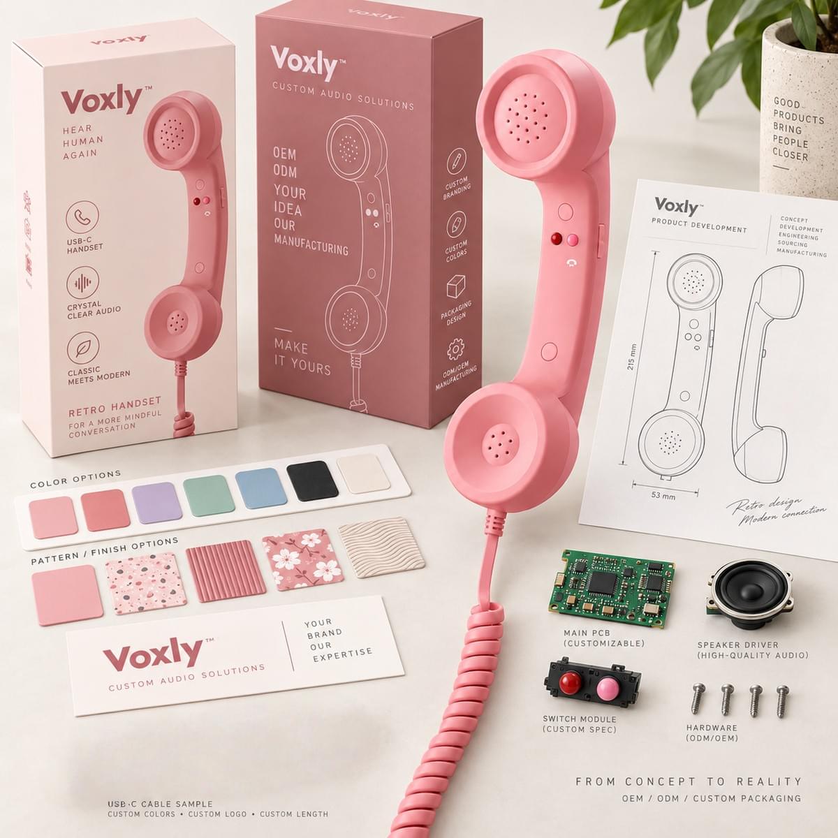 Retro phone handset OEM ODM customization with custom packaging, branding and product development options Retro phone handset OEM ODM customization with custom packaging, branding and product development options