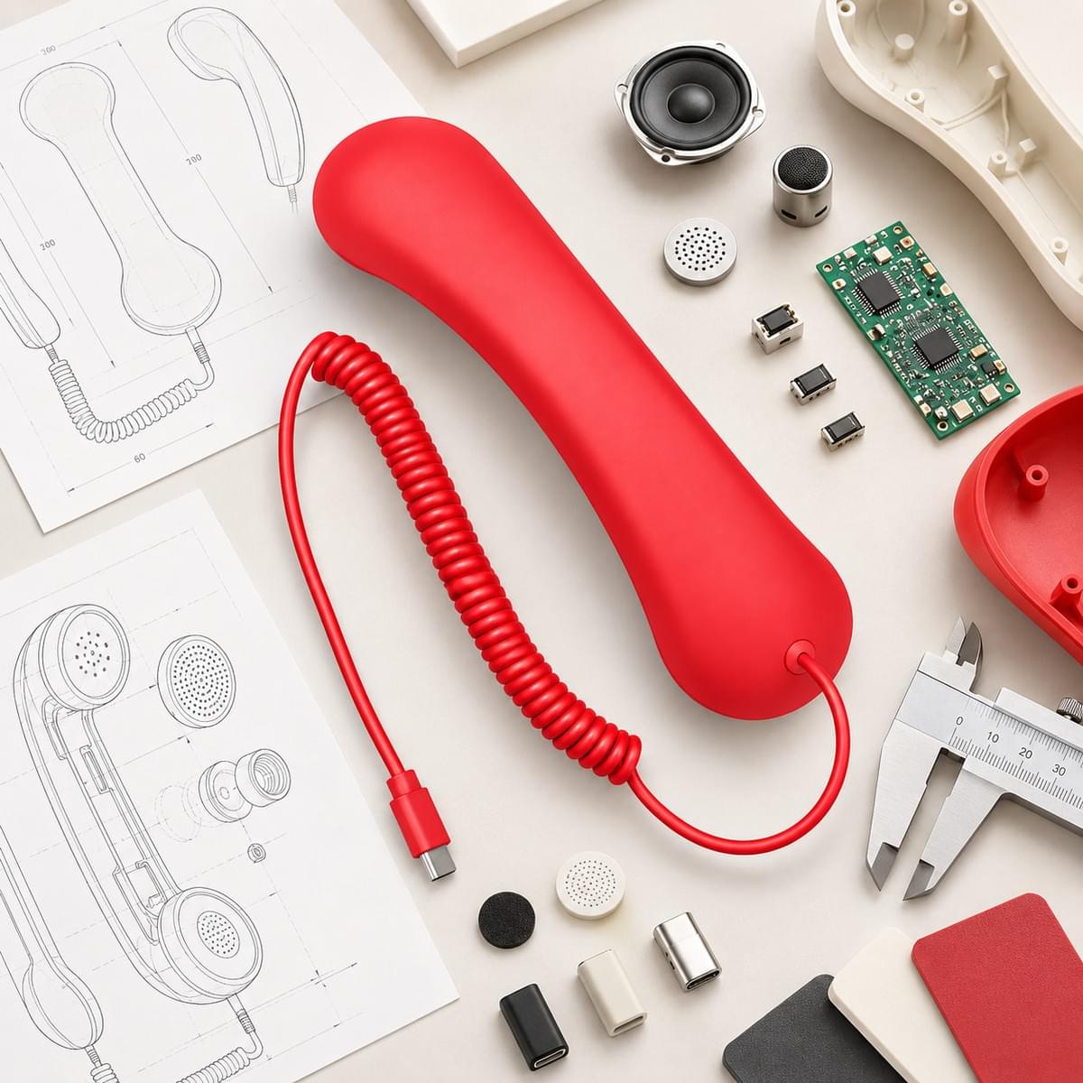 ODM retro phone handset product development with technical drawings, electronic components, audio parts, interface options and prototype evaluation for custom B2B projects ODM retro phone handset product development with technical drawings, electronic components, audio parts, interface options and prototype evaluation for custom B2B projects