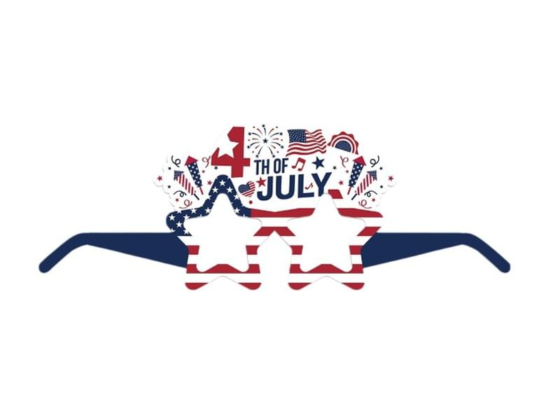 American Independence Day Paper Glasses USA Theme Decorative Props for Party Setup