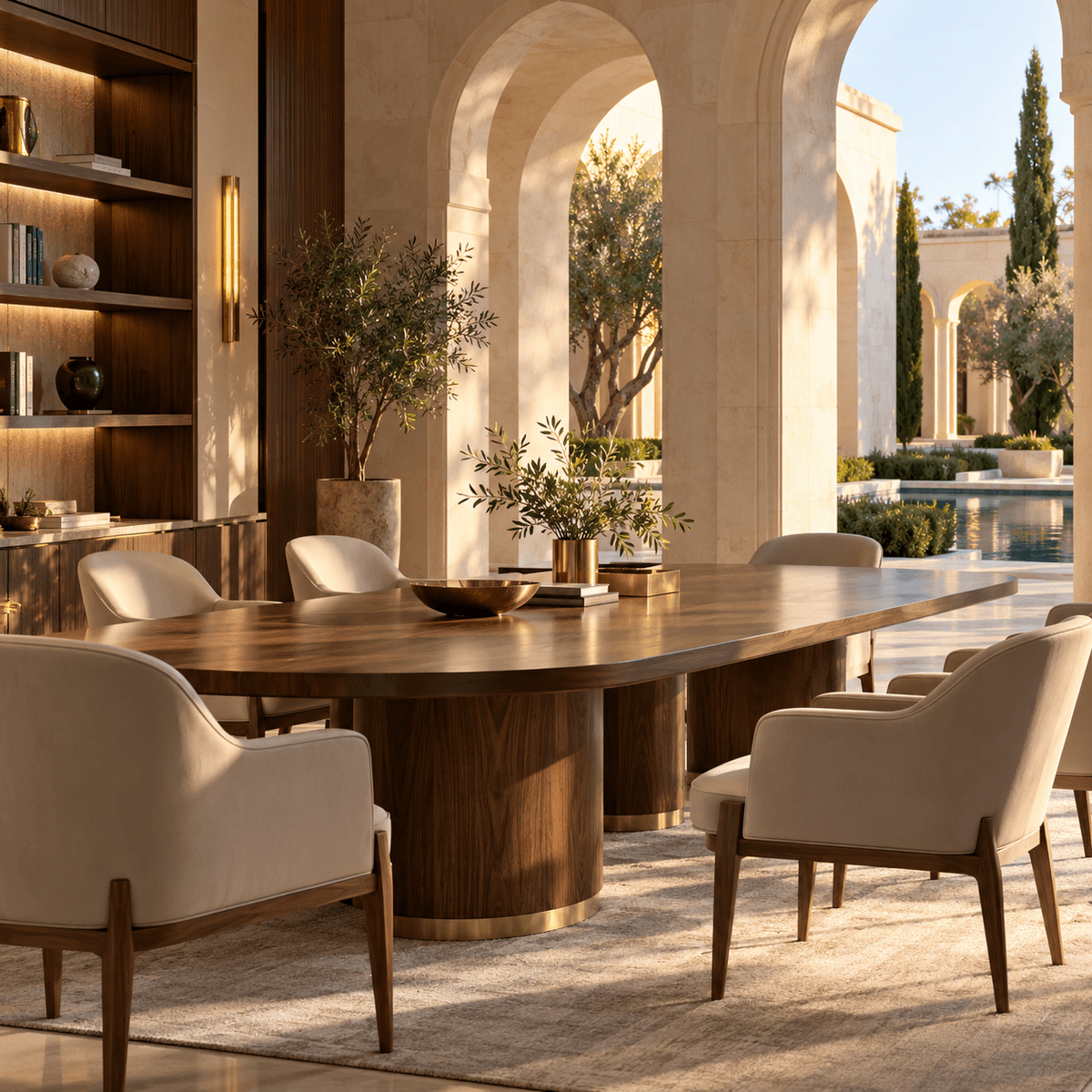 Illustrative heritage-inspired meeting room — royal and family investment groups. Illustrative heritage-inspired meeting room — royal and family investment groups.