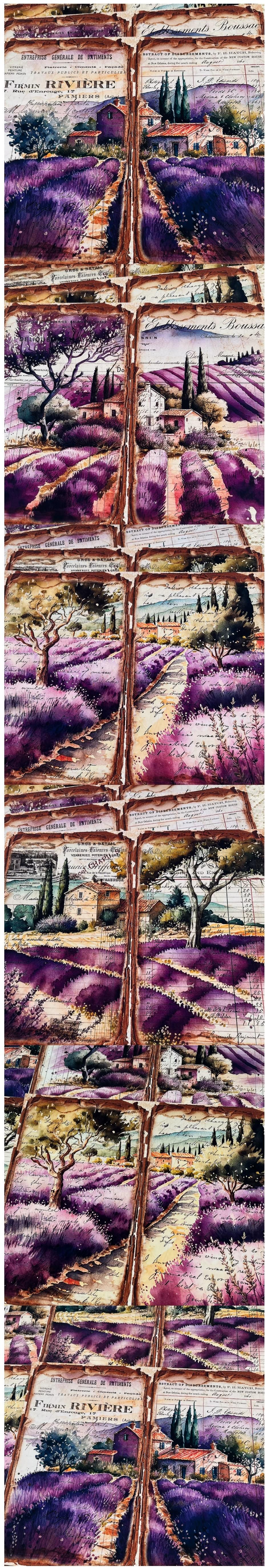 Vintage Lavender Fields & Purple Floral Oceans (24-16)