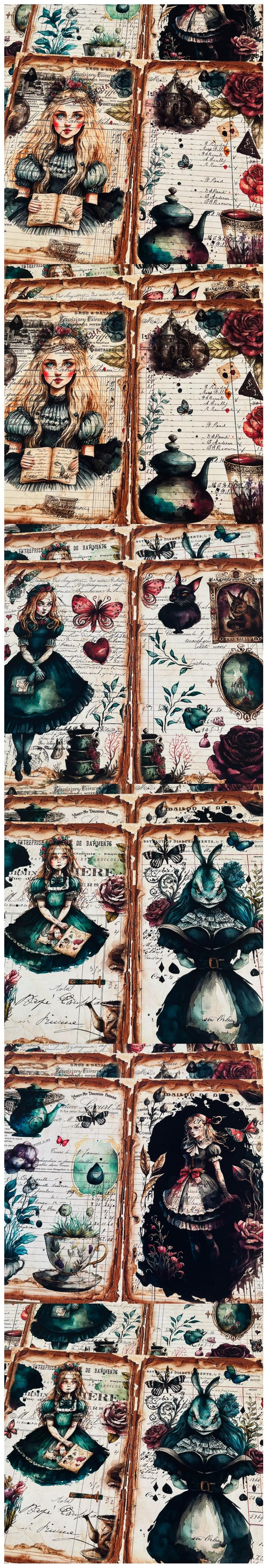 Dark Alice in Wonderland & Magic Rabbit Ephemera (12-29)