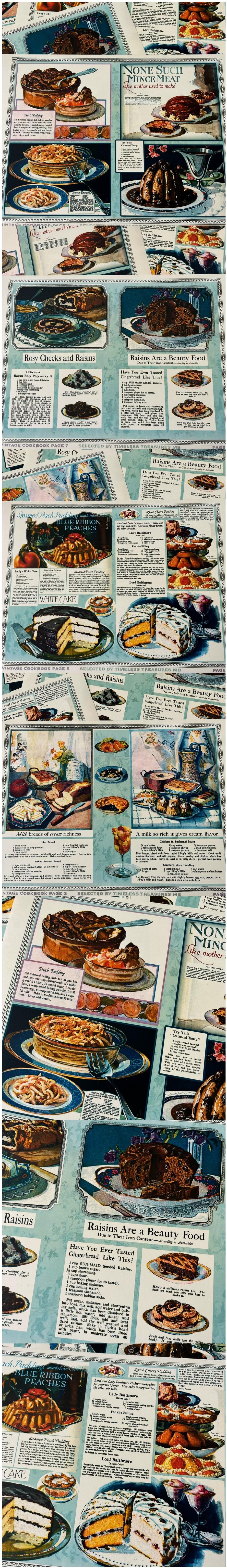 Retro Cake Recipes & Pastry Ephemera (30-2)