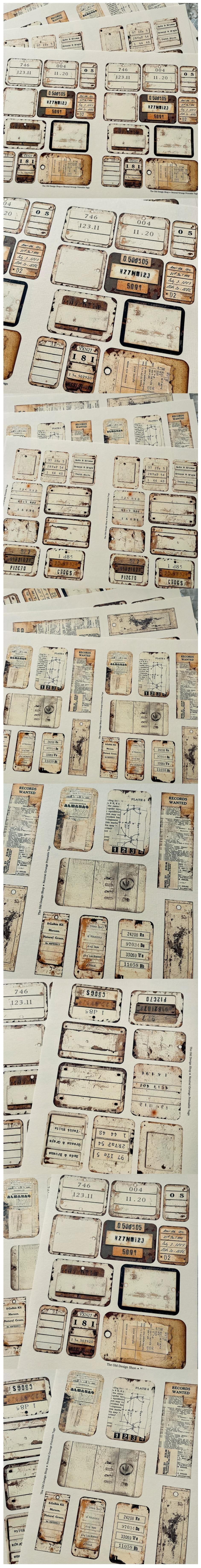 Antique Steampunk Rusted & Grunge Frame Labels (6-1)
