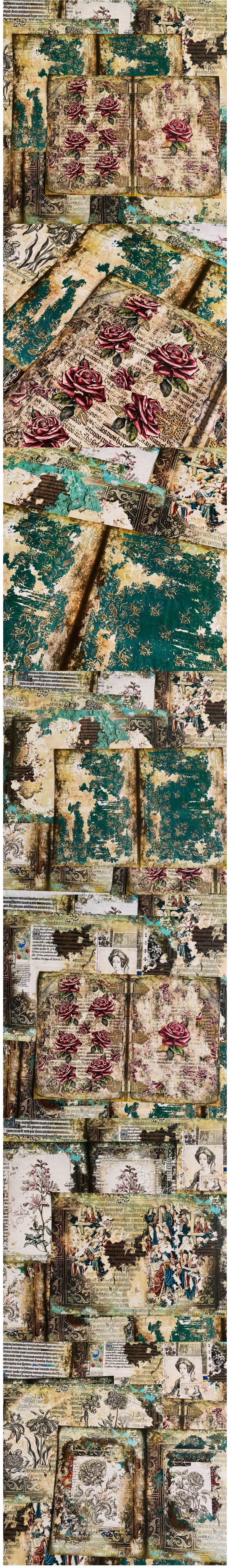 Ruined Rose Gardens & Medieval Gothic Texture Paper (13-28)