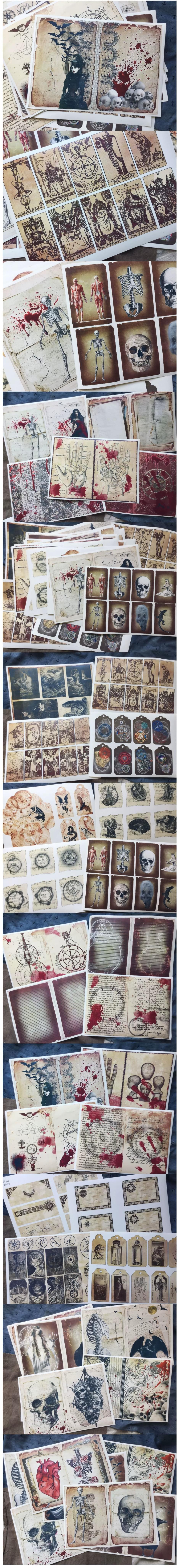 Dark Witchcraft Diary Pages & Uncoated Matte Journaling Paper (12-53)