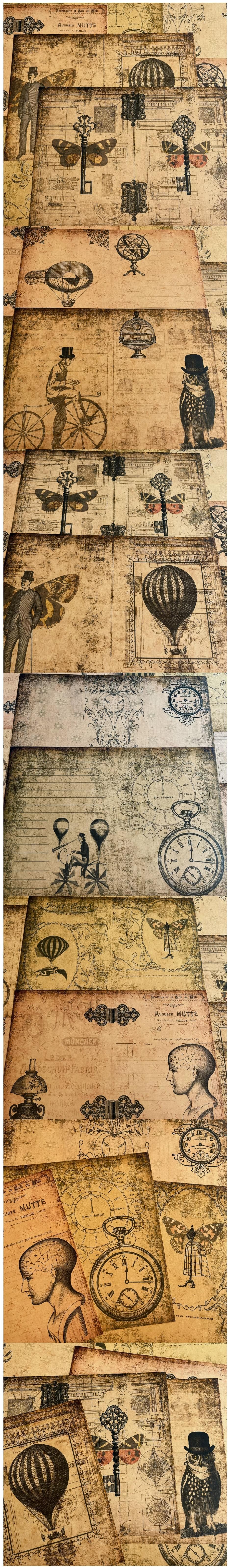 Retro Steampunk Correspondence & Kraft Paper (25-32)