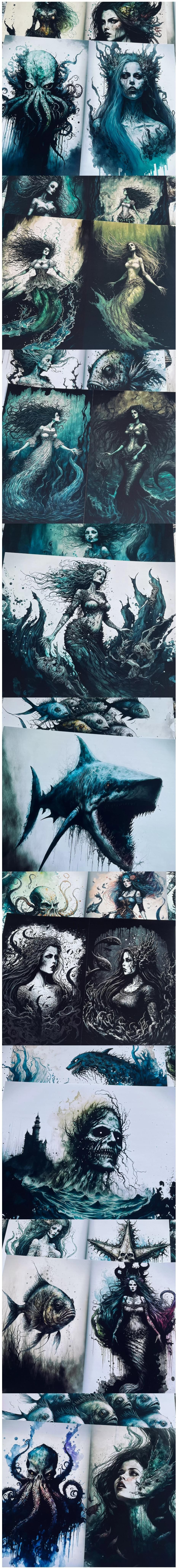 Dark Siren & Deep Sea Mermaid Prints (25-5)