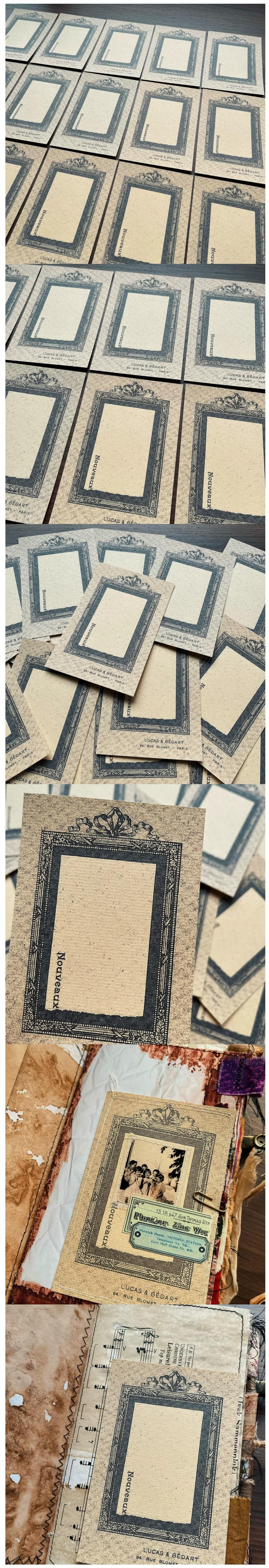 Blank Antique Specialty Paper Memo Strips (19-9)