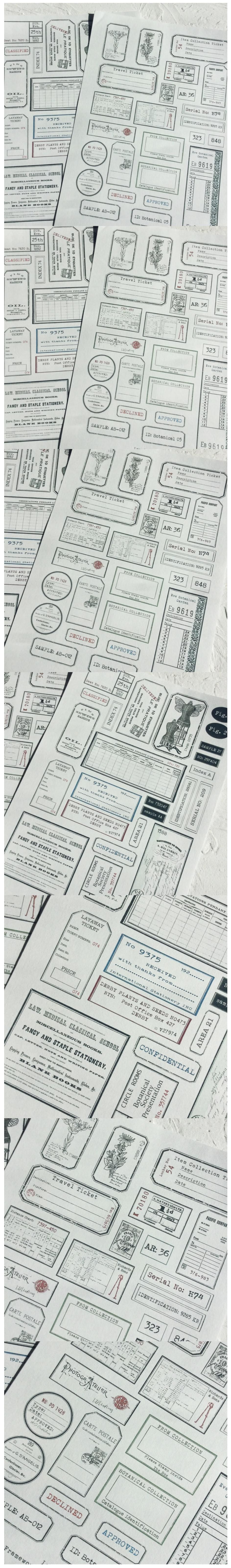 Premium Washi Paper English Word Snippet Stickers (6-17)