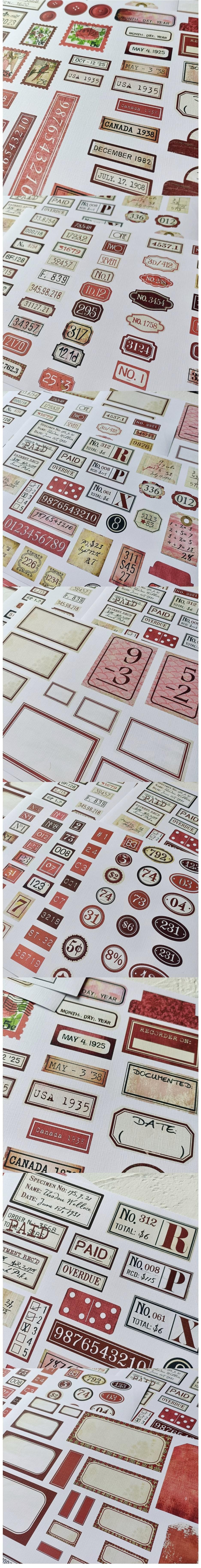 Retro Textured Canvas Paper Typography Mini Memos (6-22)