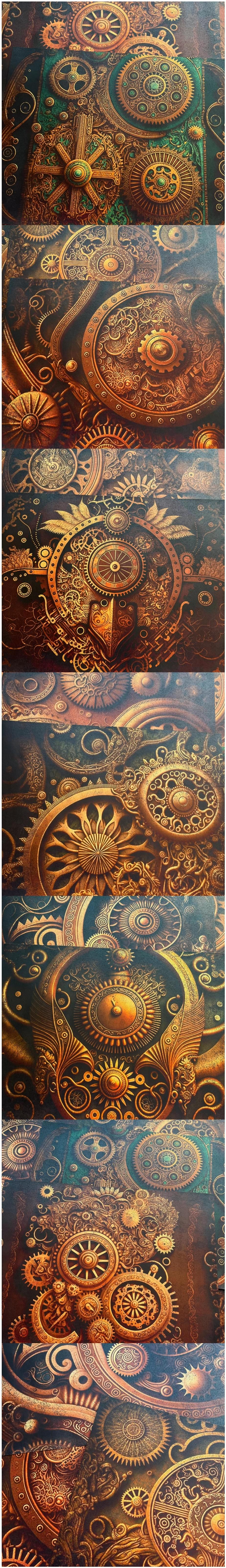 Steampunk Gears & Mechanical Backgrounds (25-6)