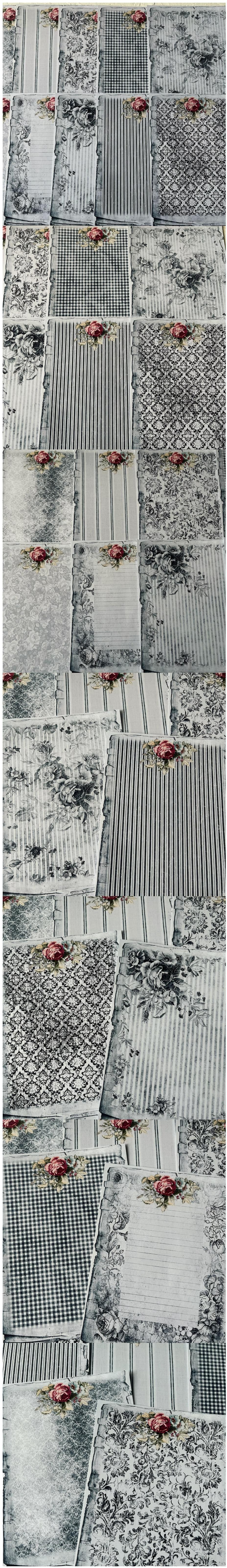 Moody Dark Roses & Baroque Floral Paper (25-21)