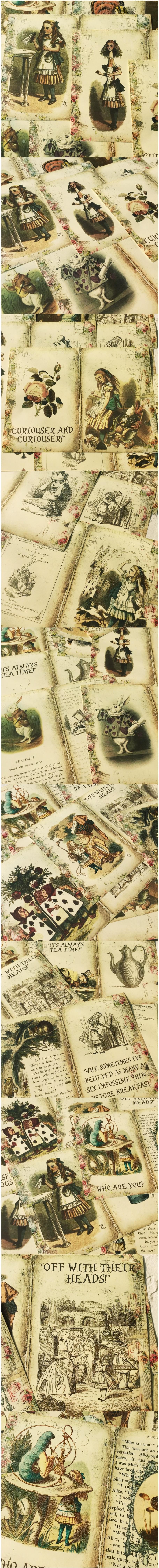 Large Vintage Alice Dreamland Papers (31-19)