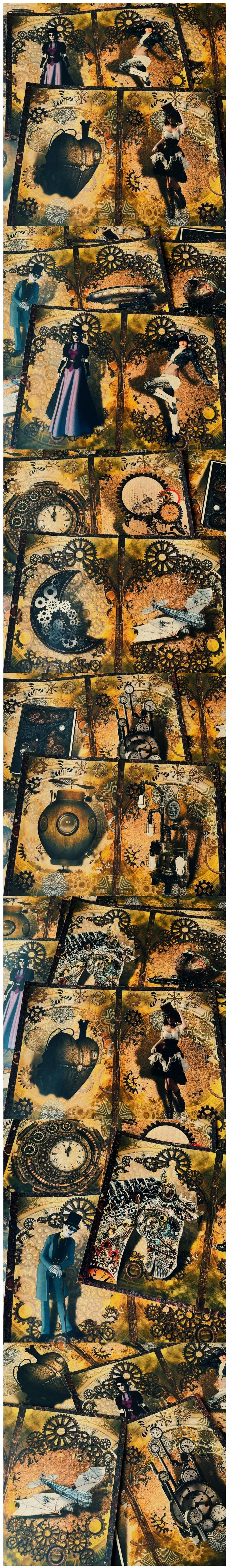 Metallic Gears & Industrial Steampunk Sheets (25-19)