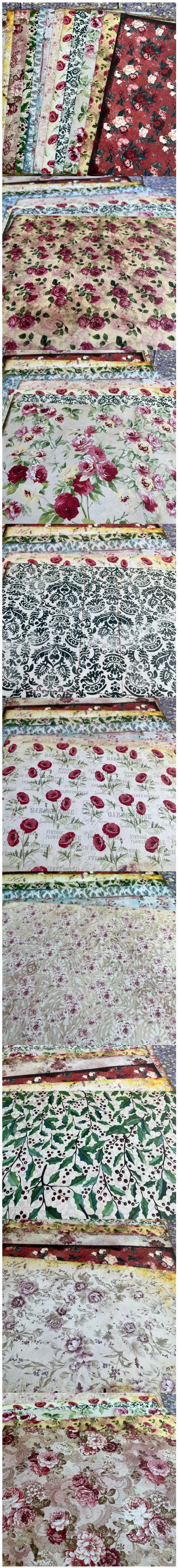Large Size Botanical Garden Scrapbook Sheets (24-54)