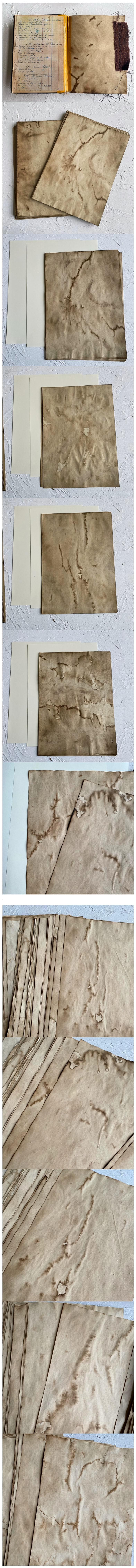 Handmade Coffee-Stained Uncoated Matte Background Papers (120g) (9-15)