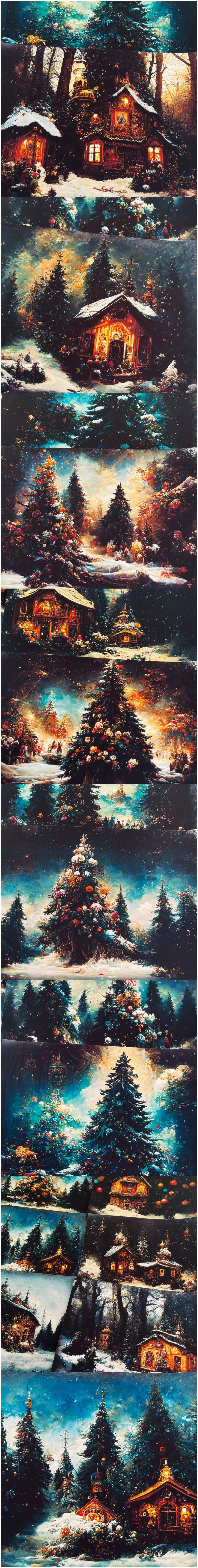Christmas Snow Cabin & Winter Botanicals (33-2)