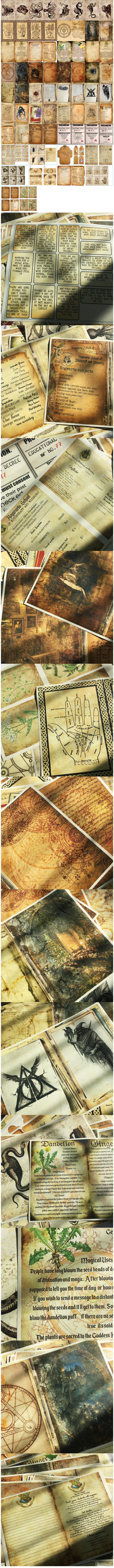 Wizardry Lore & Magic School Castle Scrapbook Material (12-47)