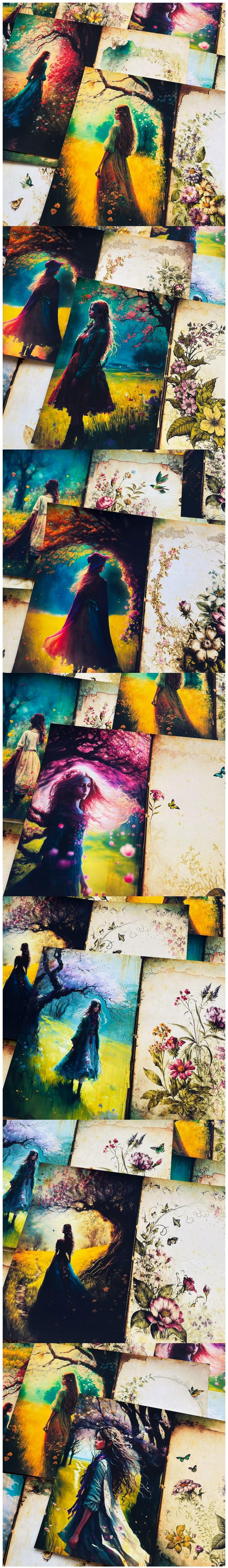 Spring Fields & Antique Botanical Blossoms (24-10)
