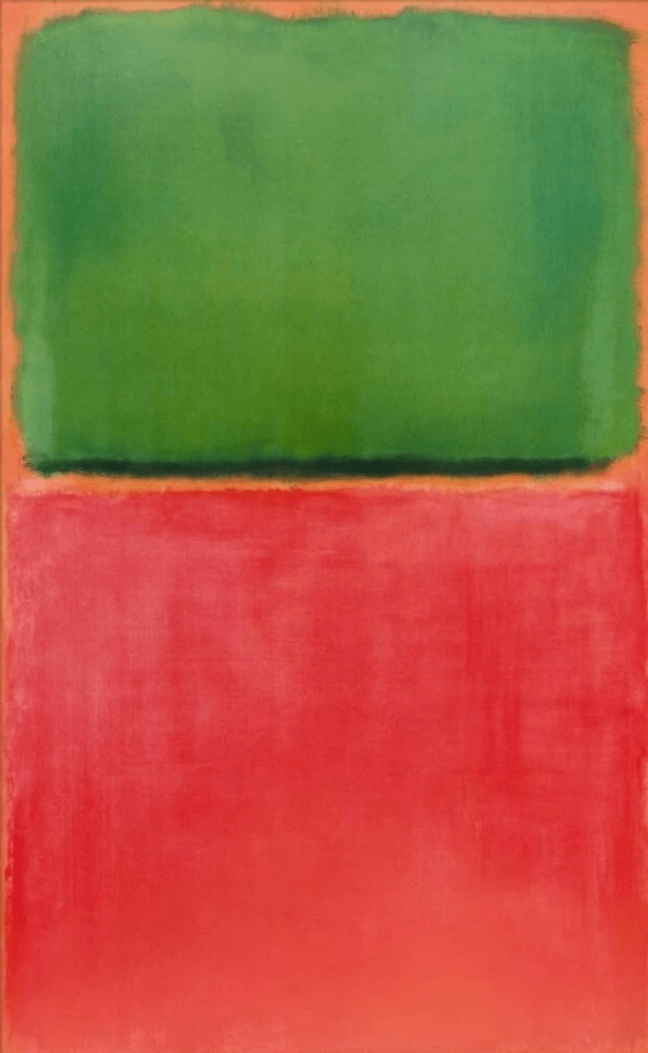 Untitled, Green, Red on Orange, 1951 Untitled, Green, Red on Orange, 1951