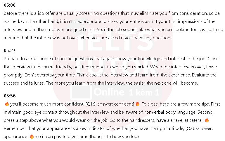 Preparing for the interview: Đề thi IELTS LISTENING (actual test) Preparing for the interview: Đề thi IELTS LISTENING (actual test)