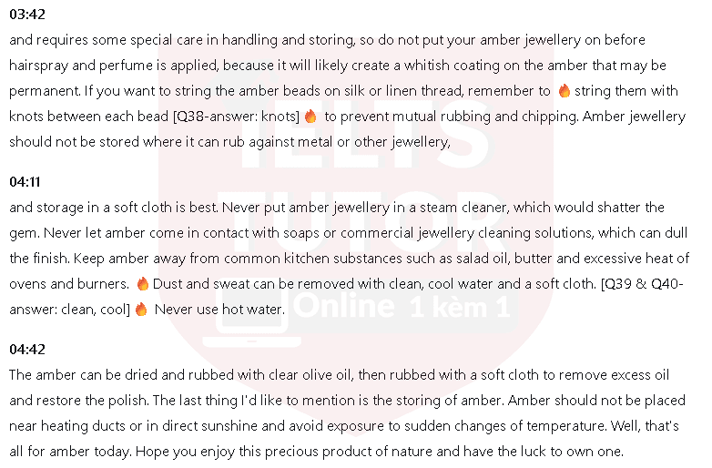 What is amber?: Đề thi IELTS LISTENING (actual test) What is amber?: Đề thi IELTS LISTENING (actual test)