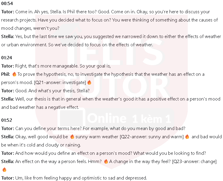 Effects of weather on mood: Đề thi IELTS LISTENING (actual test) Effects of weather on mood: Đề thi IELTS LISTENING (actual test)