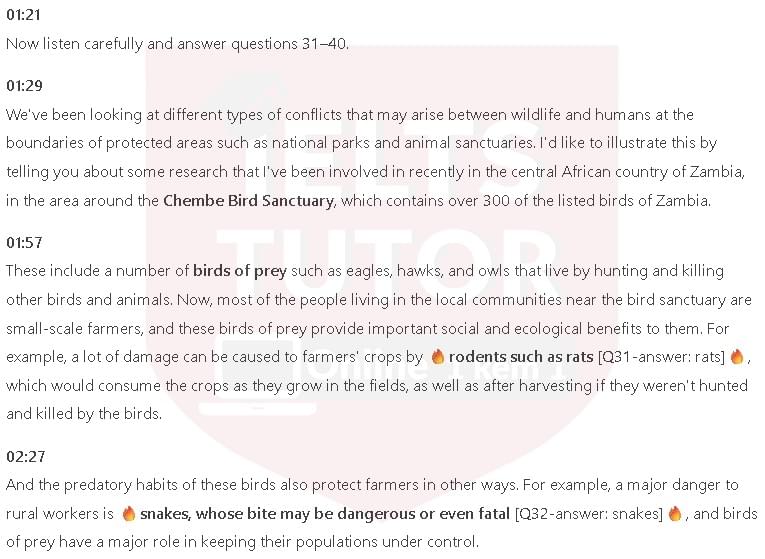 Research in the area around the Chembe Bird Sanctuary: Đề thi IELTS LISTENING (practice test) Research in the area around the Chembe Bird Sanctuary: Đề thi IELTS LISTENING (practice test)