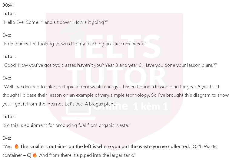 Biogas Plant: Đề thi IELTS LISTENING (actual test) Biogas Plant: Đề thi IELTS LISTENING (actual test)
