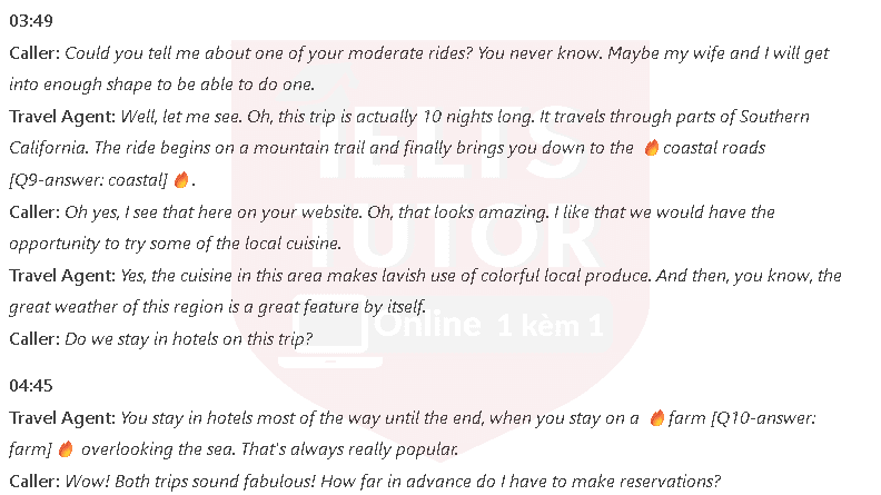 Get Away Tours: Đề thi IELTS LISTENING (actual test) Get Away Tours: Đề thi IELTS LISTENING (actual test)