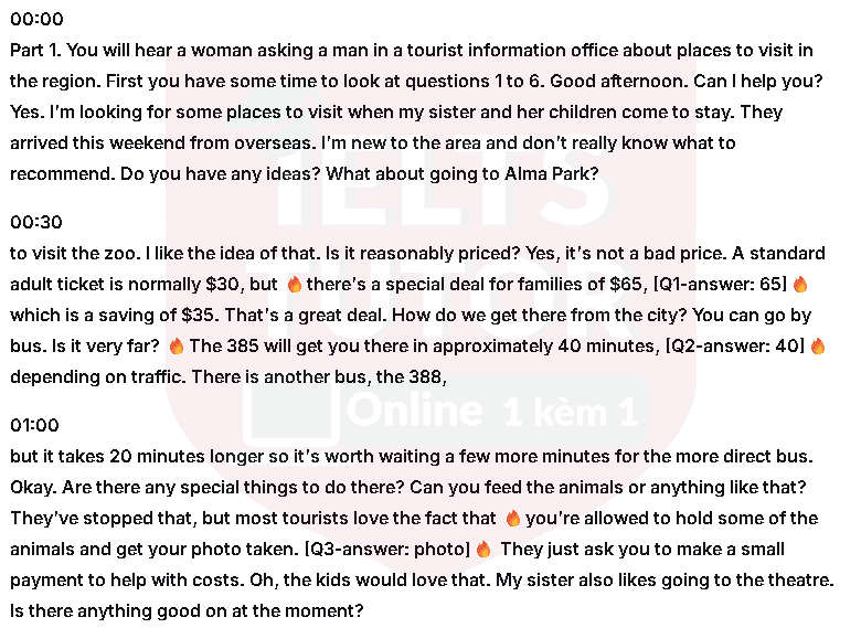 Places to visit with children: Đề thi IELTS LISTENING (actual test) Places to visit with children: Đề thi IELTS LISTENING (actual test)