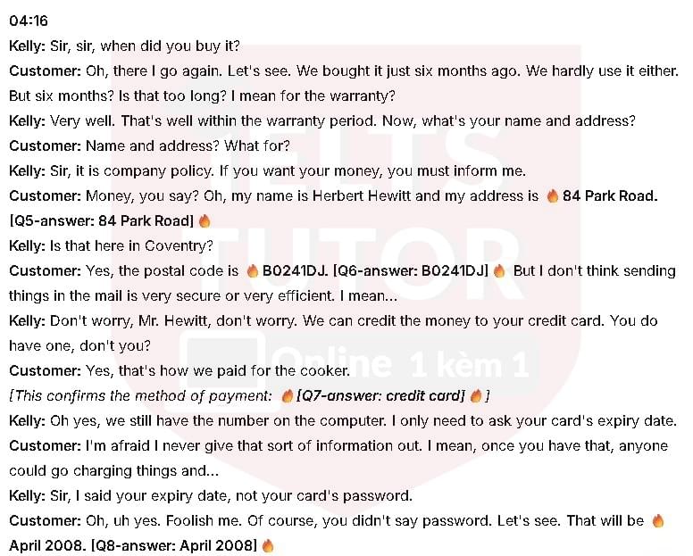 Product Incident Report: Đề thi IELTS LISTENING (actual test) Product Incident Report: Đề thi IELTS LISTENING (actual test)