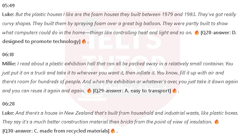 Buildings made of plastic: Đề thi IELTS LISTENING (actual test) Buildings made of plastic: Đề thi IELTS LISTENING (actual test)