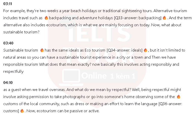 Eco-tourism: Đề thi IELTS LISTENING (actual test) Eco-tourism: Đề thi IELTS LISTENING (actual test)