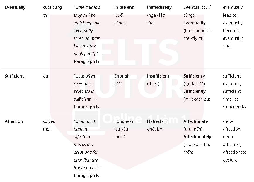 A new role for livestock guard dogs: Đề thi IELTS READING (IELTS Reading Practice Test) A new role for livestock guard dogs: Đề thi IELTS READING (IELTS Reading Practice Test)