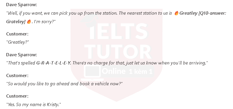 Coxhead Motorhomes: Đề thi IELTS LISTENING (actual test) Coxhead Motorhomes: Đề thi IELTS LISTENING (actual test)