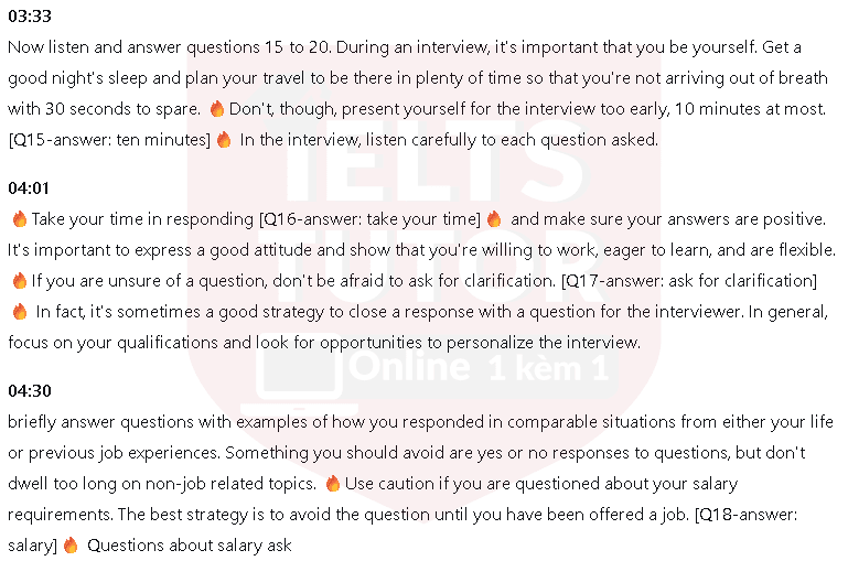 Preparing for the interview: Đề thi IELTS LISTENING (actual test) Preparing for the interview: Đề thi IELTS LISTENING (actual test)