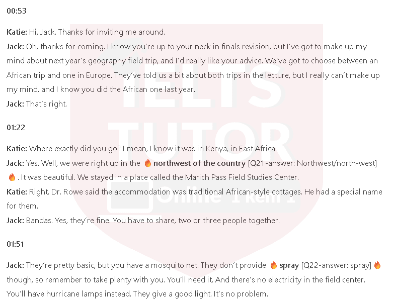 Field Trip to Kenya: Đề thi IELTS LISTENING (practice test) Field Trip to Kenya: Đề thi IELTS LISTENING (practice test)