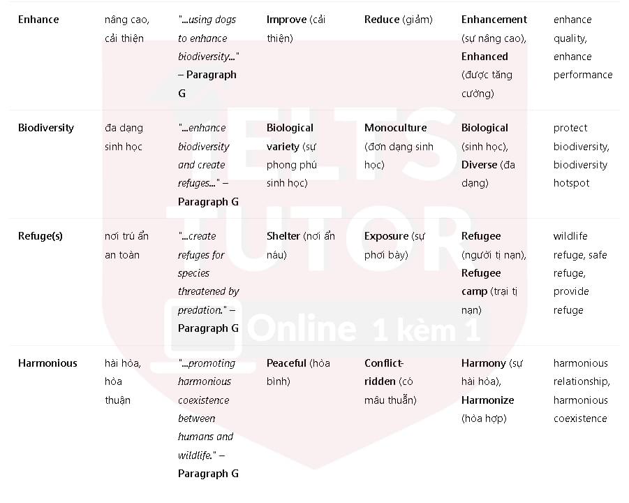 A new role for livestock guard dogs: Đề thi IELTS READING (IELTS Reading Practice Test) A new role for livestock guard dogs: Đề thi IELTS READING (IELTS Reading Practice Test)