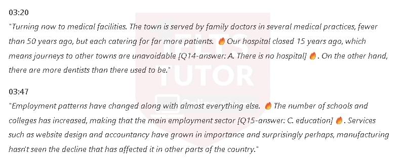 Changes in Barford over the last 50 years: Đề thi IELTS LISTENING (actual test) Changes in Barford over the last 50 years: Đề thi IELTS LISTENING (actual test)